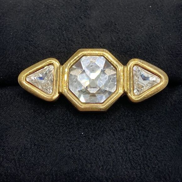 💛 Vintage Swarovski White Crystal Brooch - Picture 2 of 6